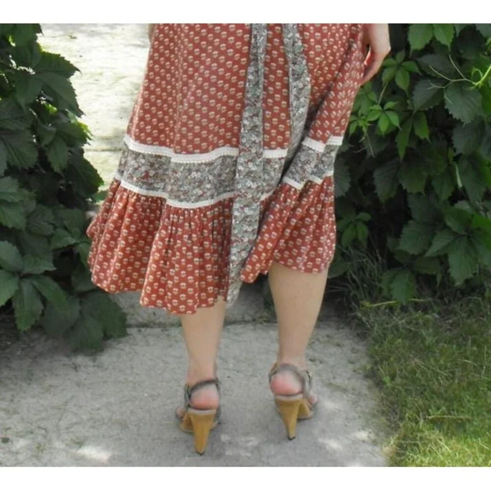70s Suede Heels Open Toe Shoes Blue Gray Vintage Danielle 7